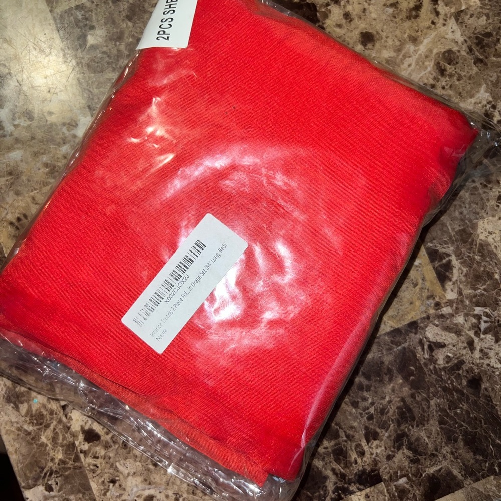 Red Sheer Curtain